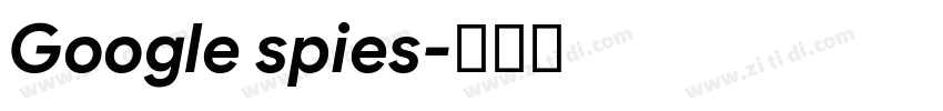Google spies字体转换